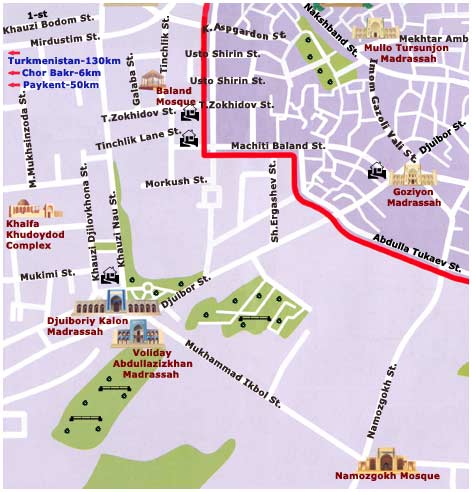 Map of Bukhoro